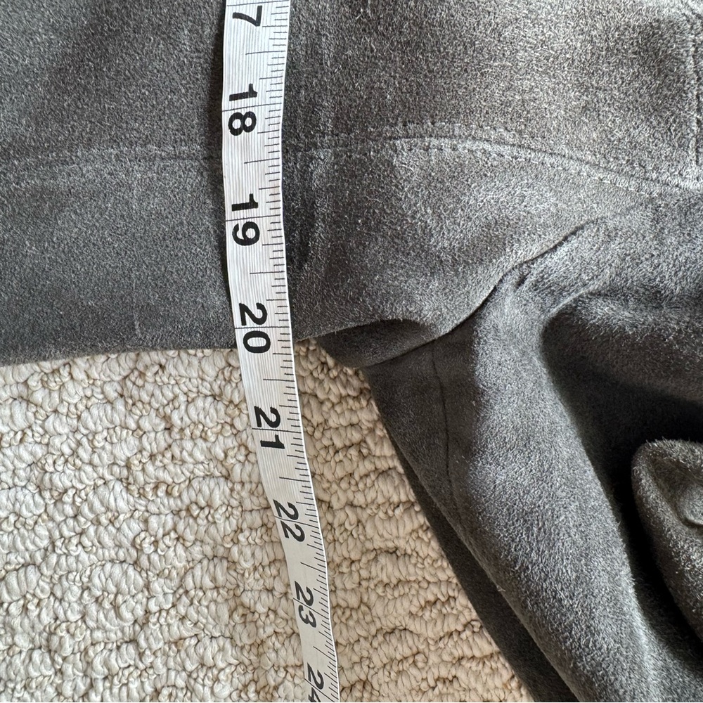 Banana Republic Olive Brown Suede Leather Single Breasted Jacket Coat - Picture 7 of 11